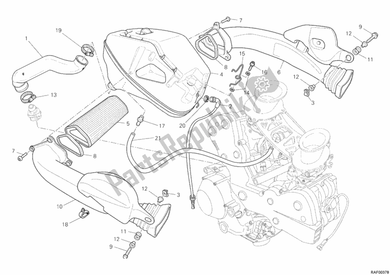 Todas as partes de Ingestão do Ducati Superbike 1198 S Corse USA 2010